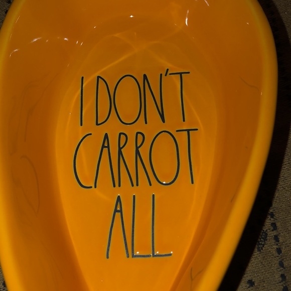 Rae Dunn I DON’T CARROT ALL Carrot Shaped Dish - Picture 2 of 10
